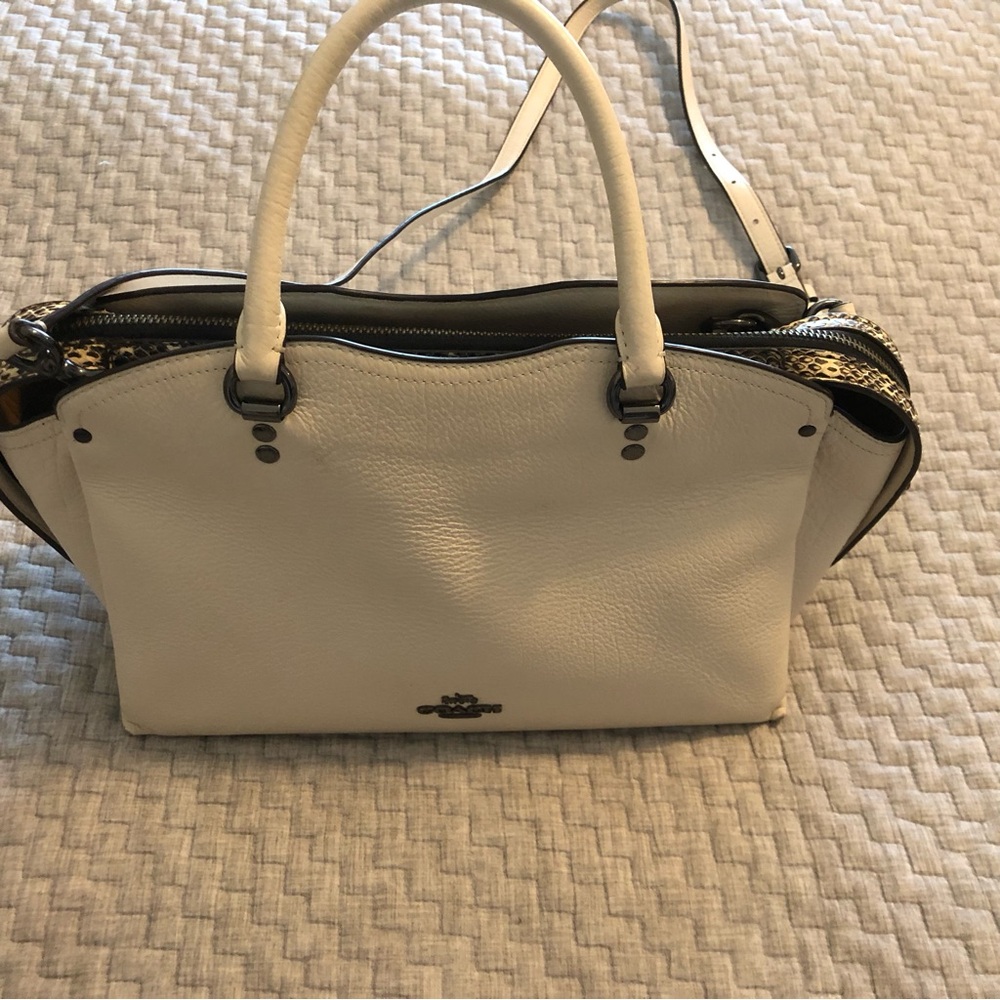 Coach Cream Leather Satchel